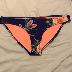 Triangl Navy Blue Floral Neoprene Bikini Bottom